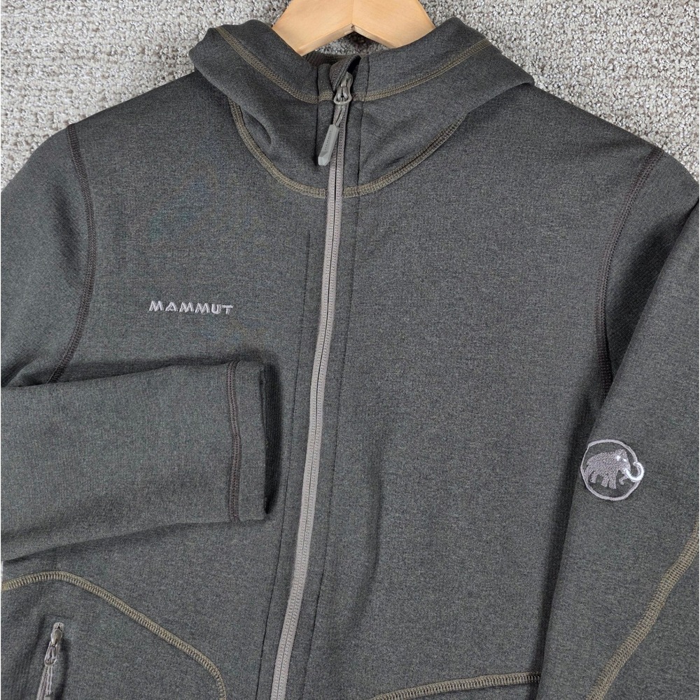Mammut Mercury Men's Green‎ Fleece Hooded Jacket Full Zip Outdoor Hiking Size S